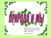 Презентация к открытому уроку по окружающему миру на тему : Природа и Мы