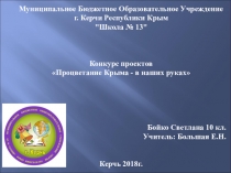 Презентация конкурс проектов Процветание Крыма - в наших руках