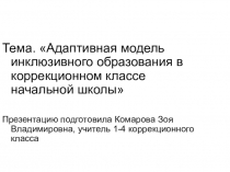 Выступление на педчтениях Инклюзивное образование