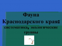 Презентация по кубановедению на тему Фауна Краснодарскрго края