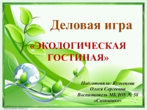 Деловая игра Экологическая гостиная