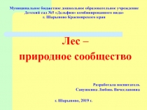 Презентация по познавательному развитию Лес-природное сообщество для детей старшей группы