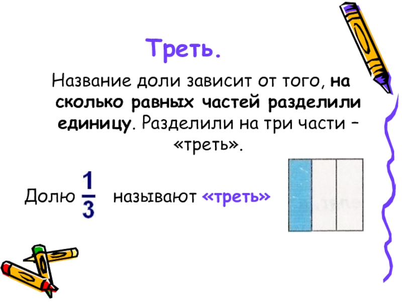 Долей называют. Название долей. Одной трети доли. Как называются доли. Доли и дроби.