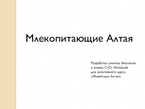 Млекопитающие Алтая (презентация к элективному курсу Животные Алтая)