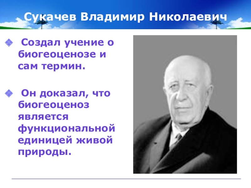 Сукачев владимир николаевич презентация