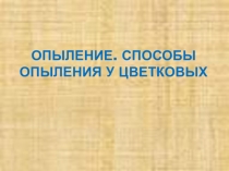 Презентация к уроку Опыление у растений