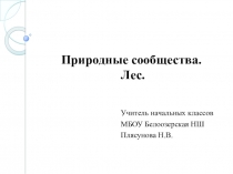 Презентация по окружающему миру на темуПриродные сообщества.Лес 4 класс (УМК Планета Знаний)