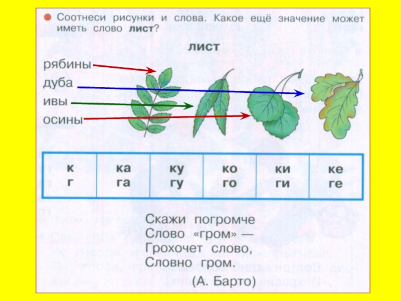 Соотнеси картинку и слово