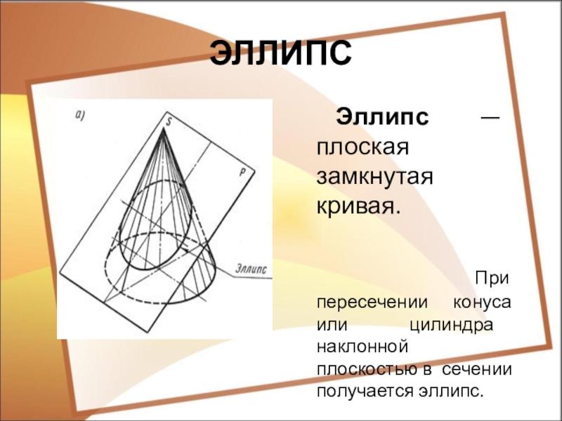 Плоский замкнутый. Циркульные и лекальные кривые. Циркульные и лекальные кривые чертеж. Циркульные кривые построение завитка. Эллипс получится при пересечении конуса плоскостью.