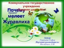 Презентация к проектной работе по экологии Почему мелеет Журавлиха?
