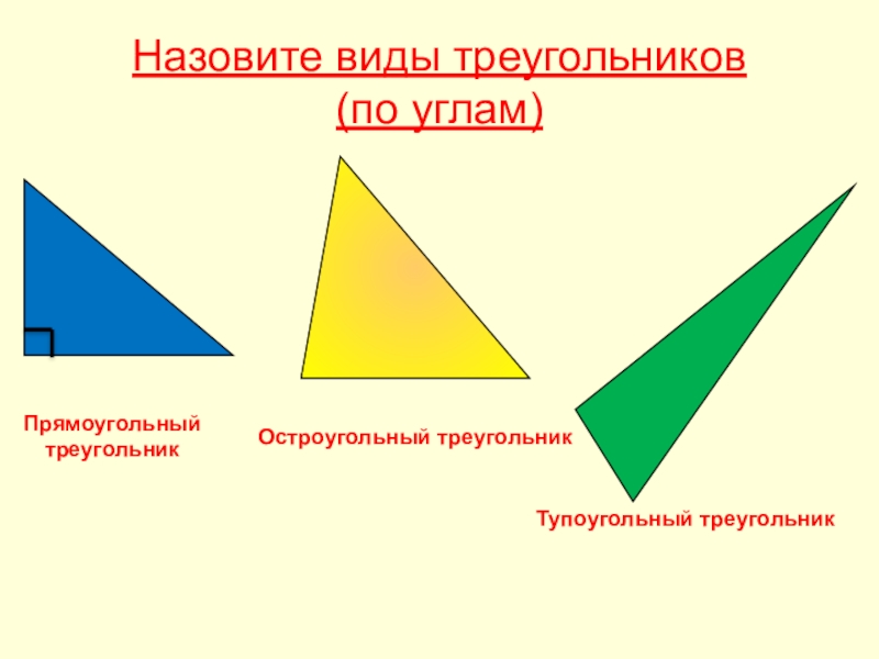 Как определить тупоугольный треугольник
