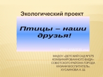 Экологический проект: Птицы наши друзья,