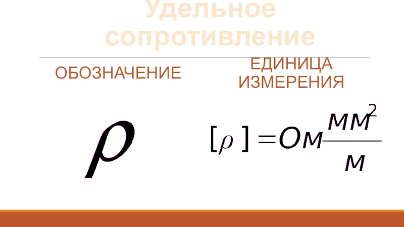 Презентация удельное сопротивление 8 класс презентация