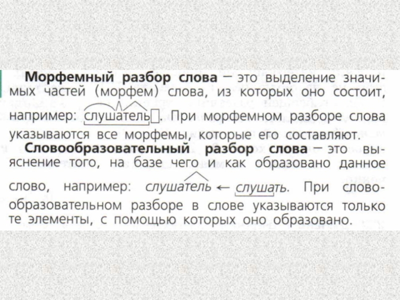 Разбор слова по русскому языку 4 класс. Образец морфемного разбора. Морфемный анализ слова. Оброзецморфемный разбор. Морфемный разбор слова пример.