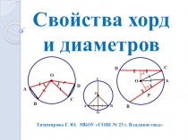 Презентация по математике на тему  Свойство хорд и диаметров (8 класс)
