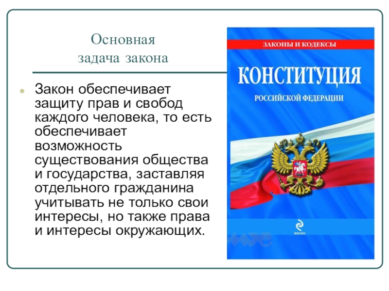 Задачи закона. Основная задача законов. Задание основной закон и права человека. Закон обеспечивает.