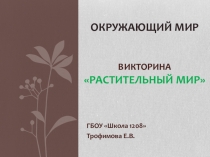 Презентация викторины Растительный мир