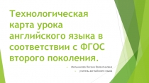 Презентация создание технологической карты урока в соответствии с ФГОС второго поколения