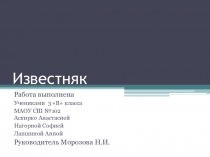 Презентация по окружающему миру по теме Полезные ископаемые. Известняк