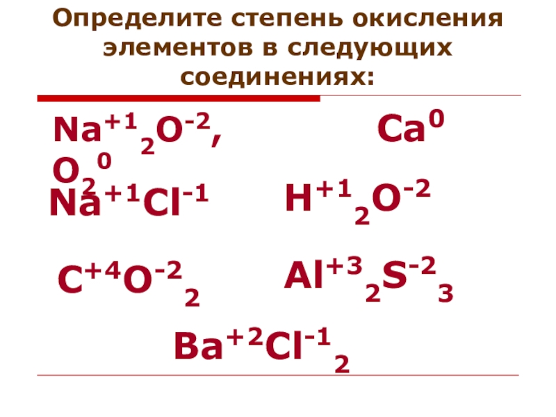 Определите степень окисления каждого элемента в соединении. Определите степень окисления элементов.