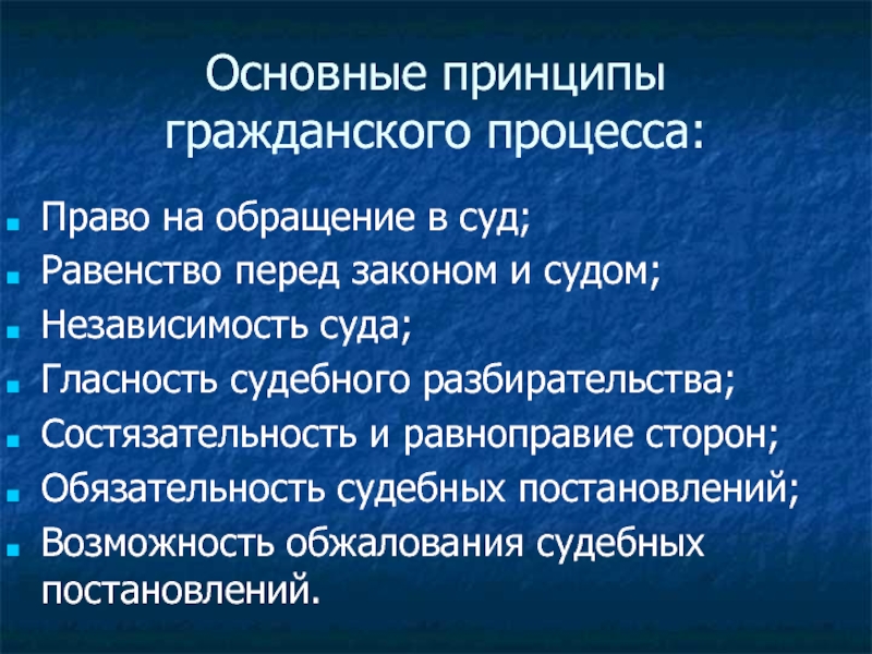 Принципы судебного разбирательства презентация