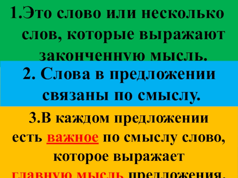 Слова в предложении связаны 1 класс