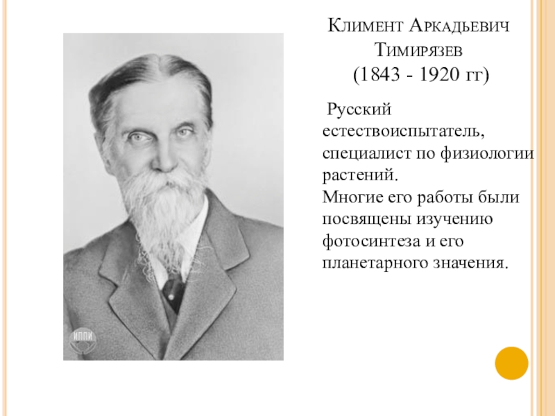 Тимирязев фотосинтез. Климентий Аркадьевич Тимирязев (1843–1920). Климемнт аркамдьевич тимирямзев (1843 --1920). Тимирязев Климент Аркадьевич вклад в науку. Климент Аркадьевич Тимирязев ученый естествоиспытатель.