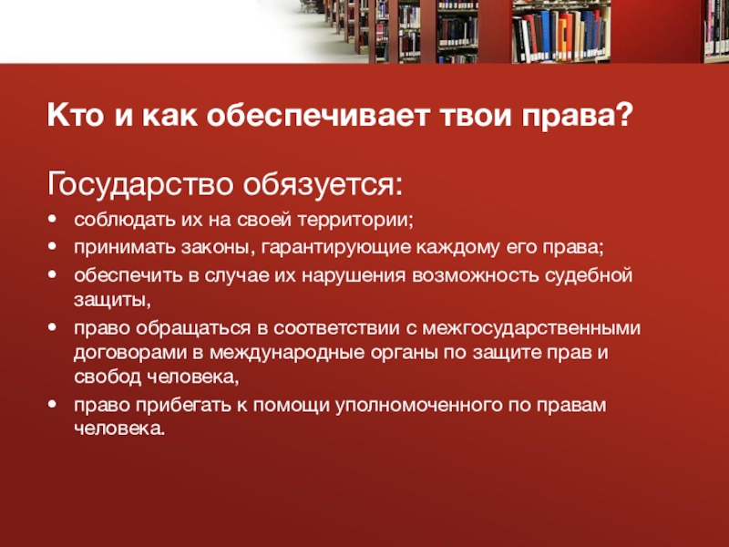 Кто и как гарантирует права человека в нашей стране индивидуальный проект