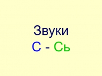 Презентация по дифференциации звуков С - Сь