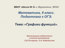 Презентация по алгебре для 9 класса по теме: Графики функций.
