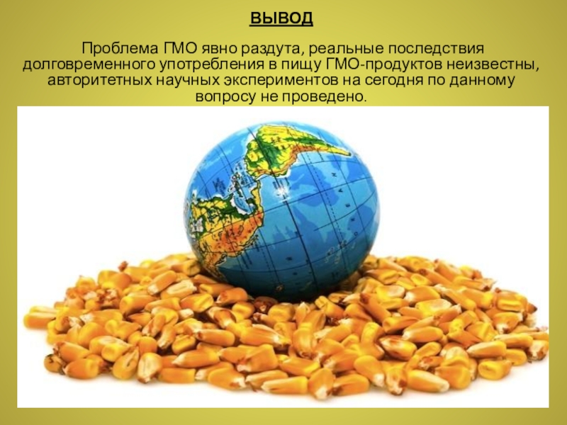 Реферат: О вреде пищи (ГМО)
