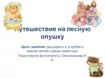 Презентация Путешествие на лесную опушку