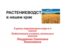 Презентация к уроку окружающего мира на тему Растениеводство в нашем крае (4 класс)