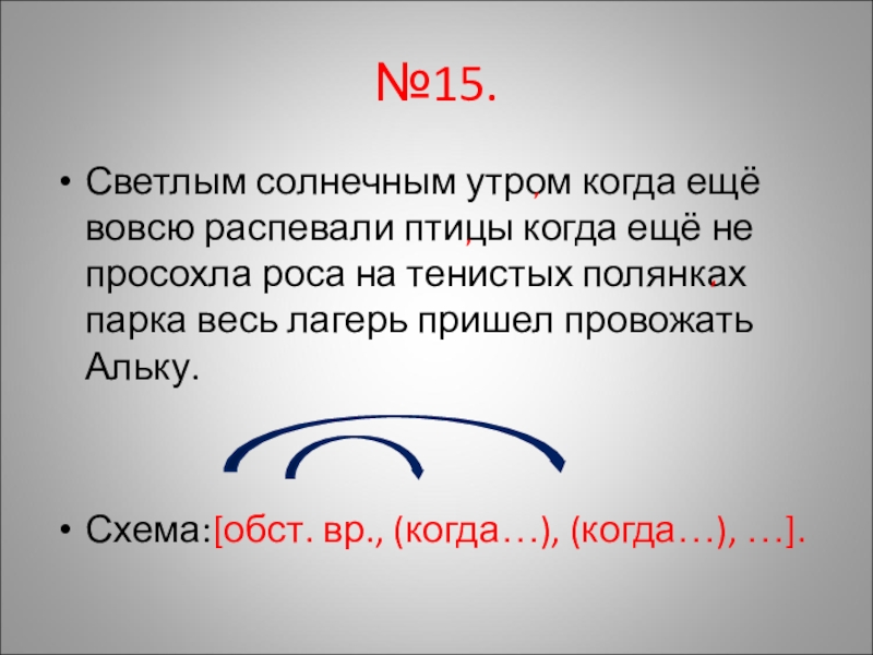 Светлым солнечным утром когда еще вовсю распевали птицы когда еще не просохла роса схема