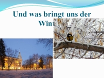 Презентация по немецкому языку по теме Зима, 3 класс