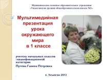 Мультимедийная презентация урока окружающего мира в 1 классе по теме Домашние любимцы и комнатные растения.