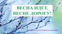 Презентация Весна идет. Весне дорогу!