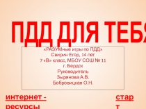 Игра по ПДД ( приложение к проекту )