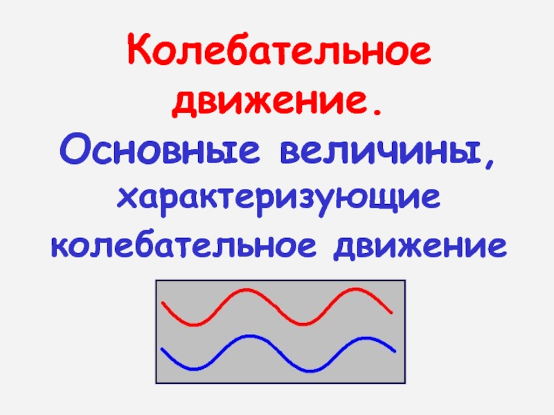 Колебательное движение презентация