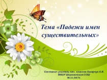 Презентация Падежи имен существительных