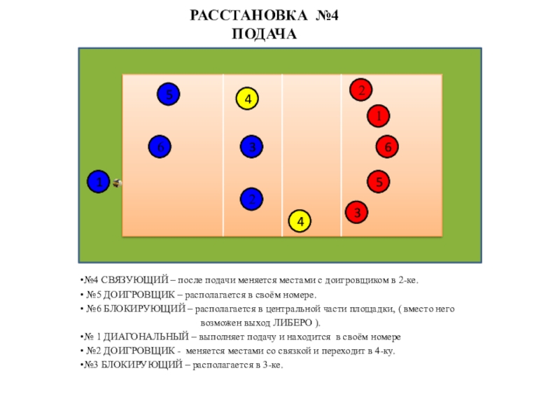 Расстановка в волейболе по номерам схема