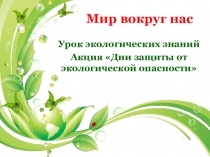 Презентация Урок экологических знаний