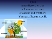 Презентация по теме Seasons and weather