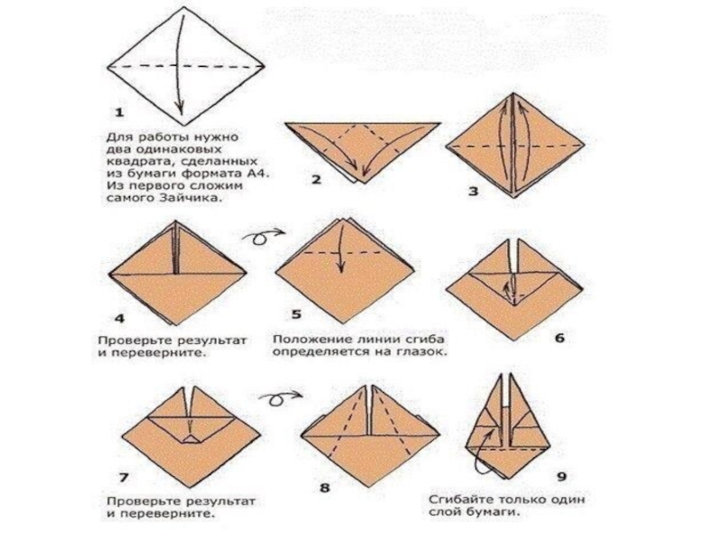 Оригами для 1 класса поэтапно презентация