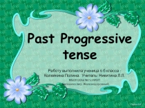 Презентация по аглийскому языку на тему The Past Progressive Tense