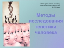 Ппрезентация по биологии на тему Методы изучения генетики человека