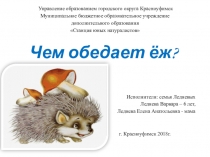 Презентация к проекту Чем обедает еж