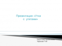 Презентация Утка с утятами (птичий двор)