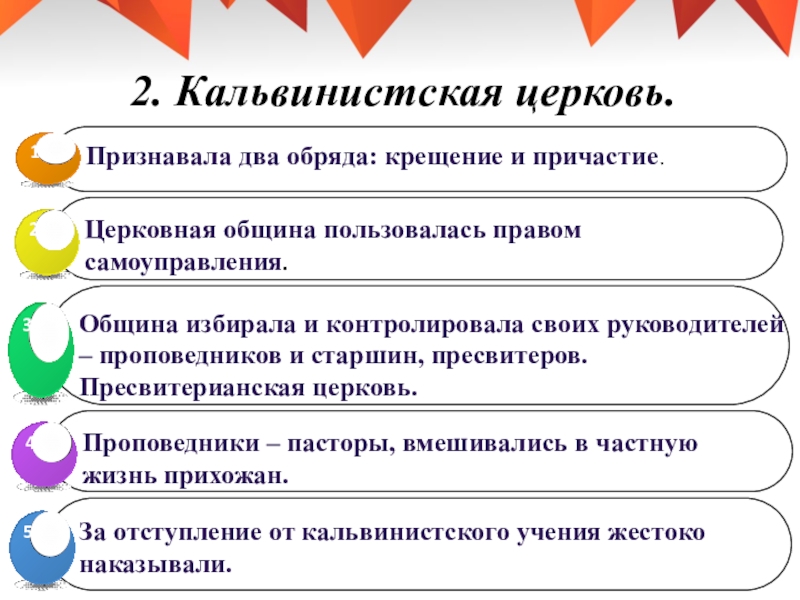 Один из обрядов признаваемый кальвинистской церковью