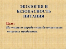 Презентация к исследовательской работе Анализ продуктов питания